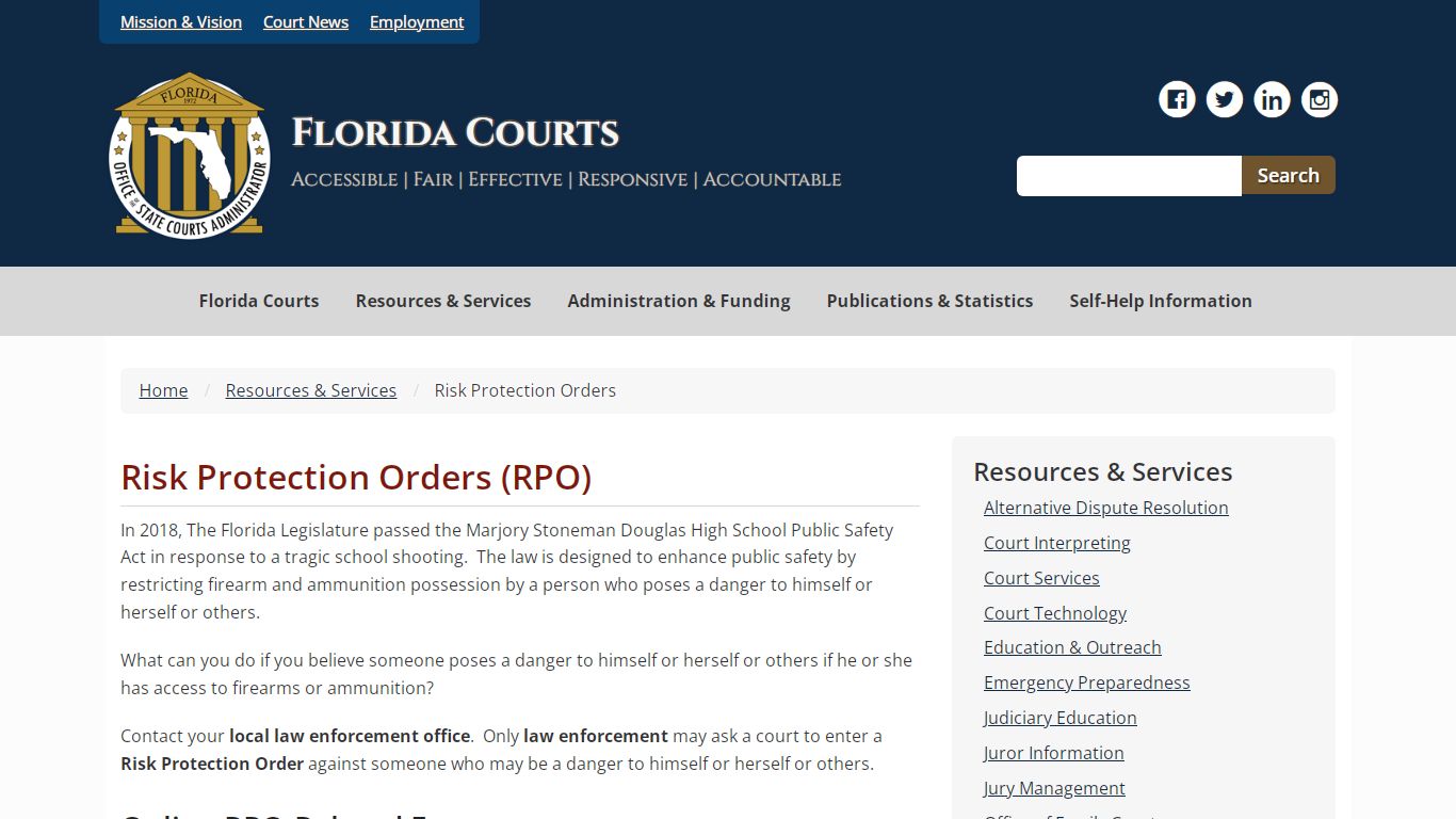 Risk Protection Orders - Florida Courts